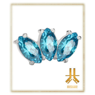 Pétale Trinity Titane F136 interne Swarovski