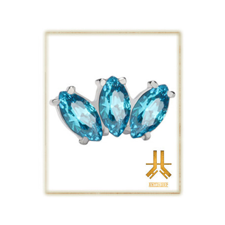 Pétale Trinity Titane F136 interne Swarovski