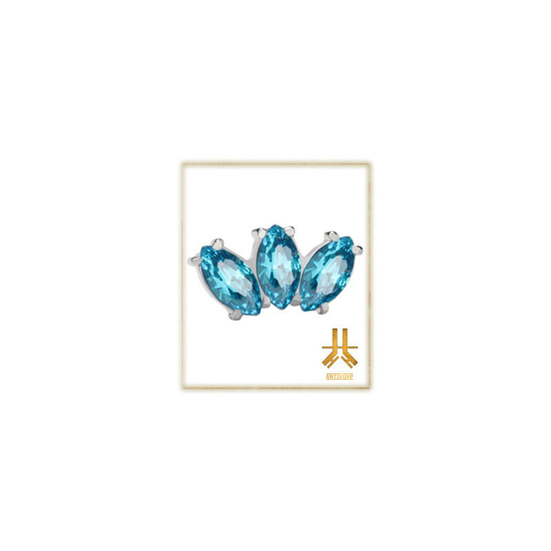 Pétale Trinity Titane F136 interne Swarovski
