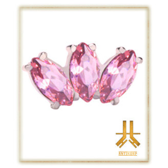 Pétale Trinity Titane F136 interne Swarovski
