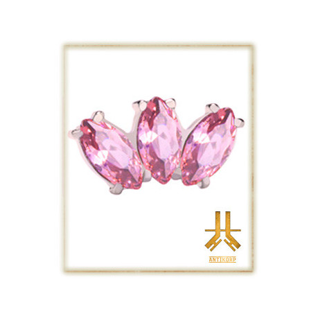 Pétale Trinity Titane F136 interne Swarovski