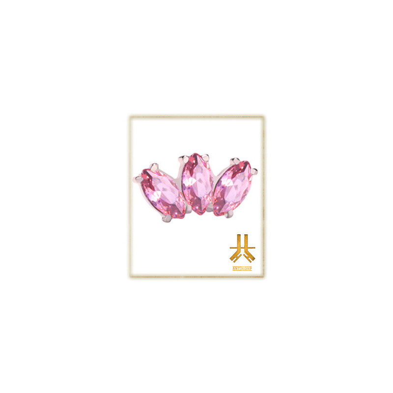 Pétale Trinity Titane F136 interne Swarovski