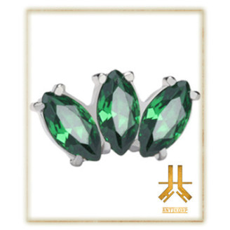 Pétale Trinity Titane F136 interne Swarovski