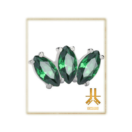 Pétale Trinity Titane F136 interne Swarovski