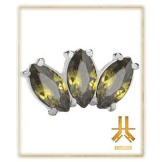 Pétale Trinity Titane F136 interne Swarovski