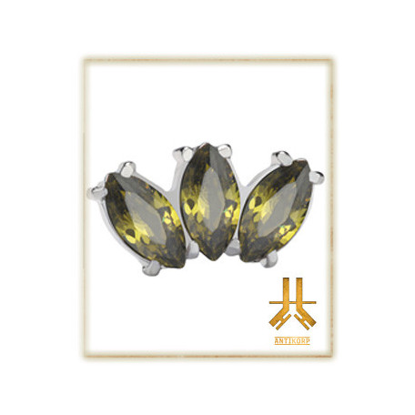 Pétale Trinity Titane F136 interne Swarovski