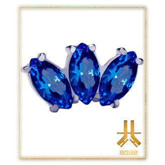 Pétale Trinity Titane F136 interne Swarovski