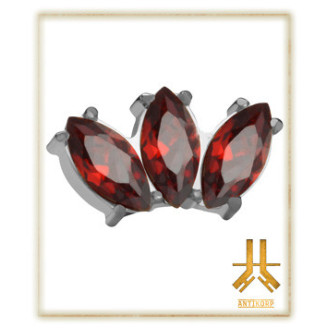 Pétale Trinity Titane F136 interne Swarovski