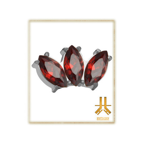 Pétale Trinity Titane F136 interne Swarovski