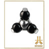 Pétale Trinity Titane F136 interne Swarovski
