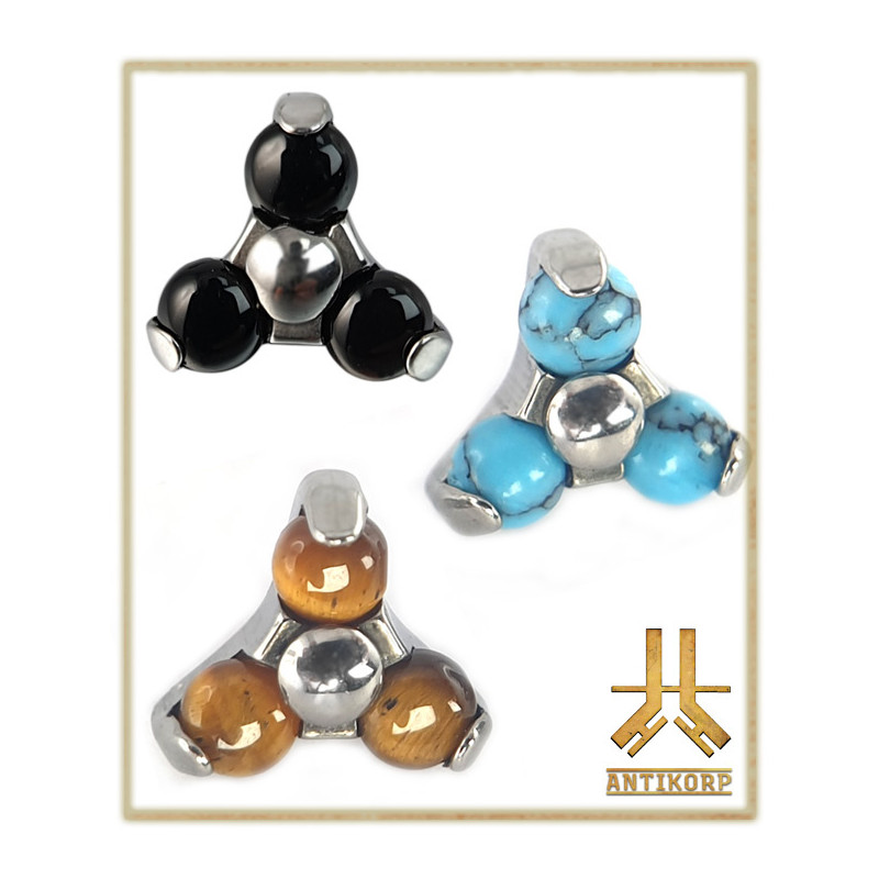Pétale Trinity Titane F136 interne Swarovski