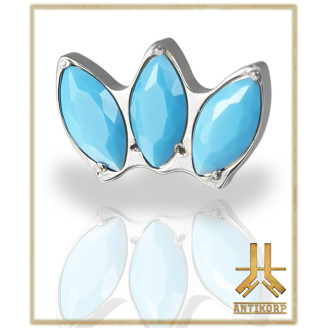 Pétale Trinity Titane F136 interne Swarovski