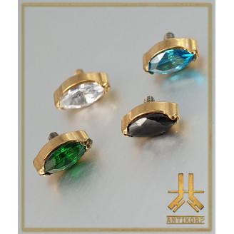 Pétale Trinity Titane F136 interne Swarovski