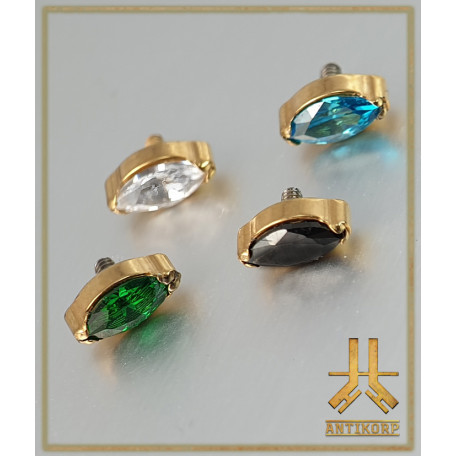 Pétale Trinity Titane F136 interne Swarovski