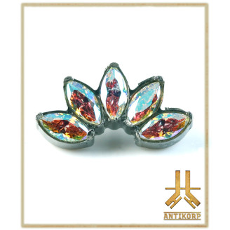 Pétale Trinity Titane F136 interne Swarovski
