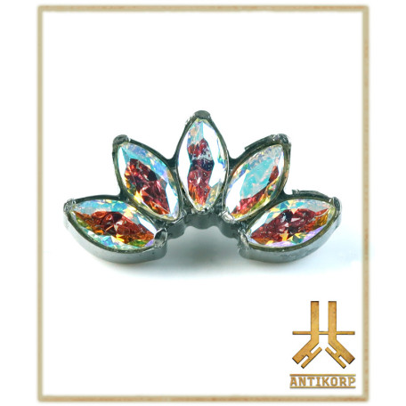Pétale Trinity Titane F136 interne Swarovski