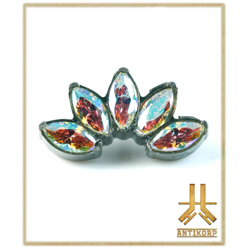 Pétale Trinity Titane F136 interne Swarovski
