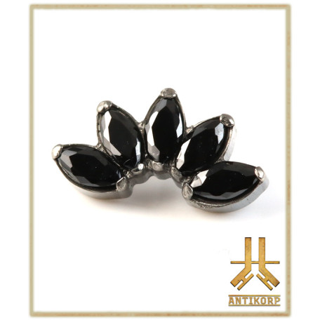 Pétale Trinity Titane F136 interne Swarovski