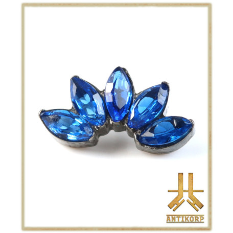 Pétale Trinity Titane F136 interne Swarovski