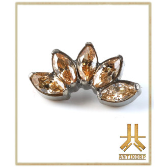 Pétale Trinity Titane F136 interne Swarovski