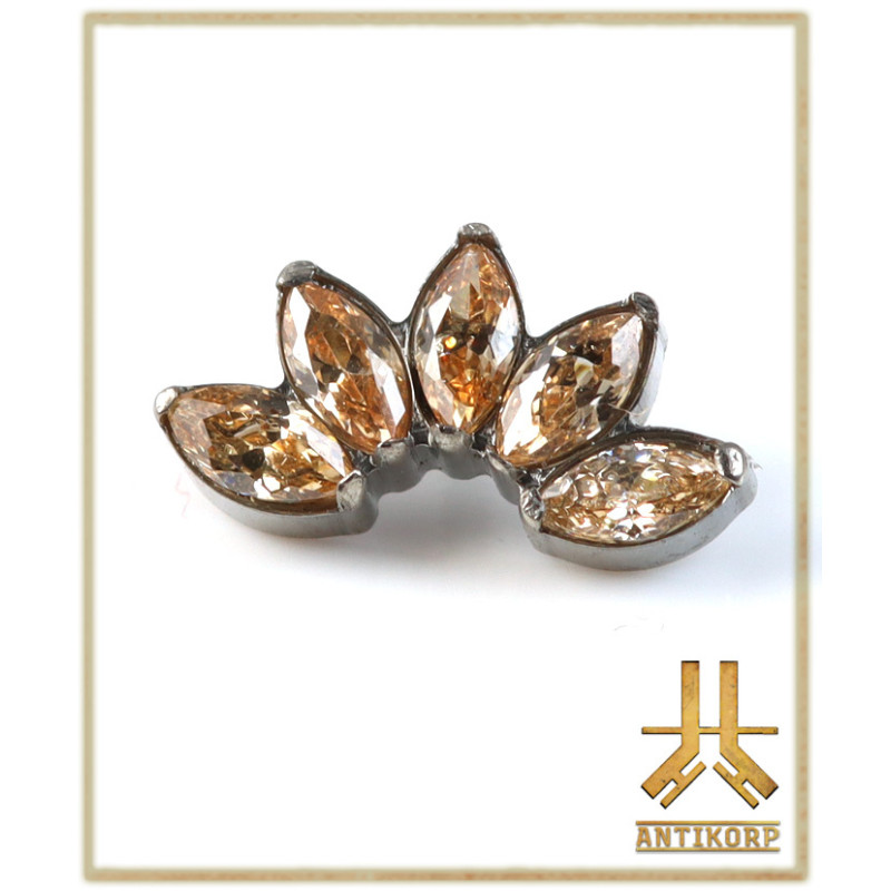 Pétale Trinity Titane F136 interne Swarovski