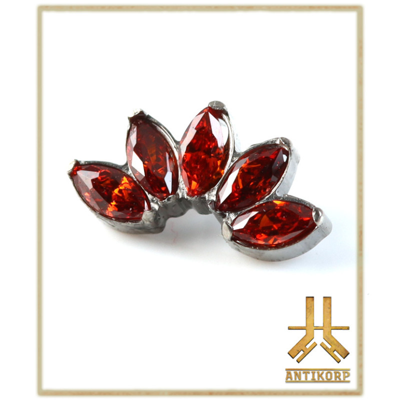 Pétale Trinity Titane F136 interne Swarovski
