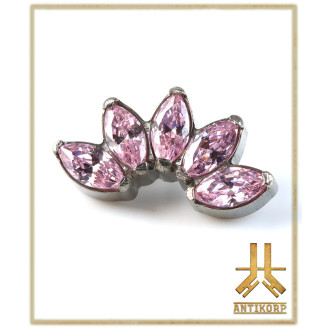 Pétale Trinity Titane F136 interne Swarovski