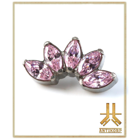 Pétale Trinity Titane F136 interne Swarovski