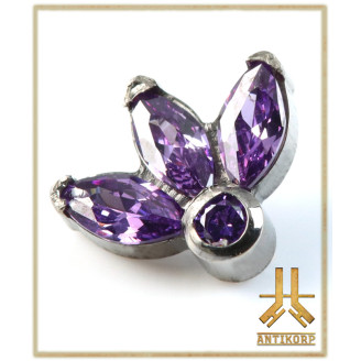 Pétale Trinity Titane F136 interne Swarovski
