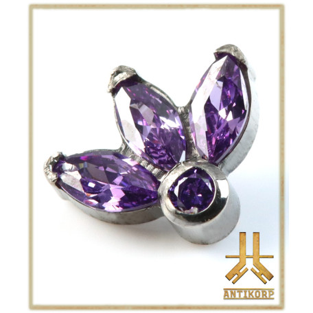 Pétale Trinity Titane F136 interne Swarovski