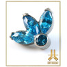 Pétale Trinity Titane F136 interne Swarovski