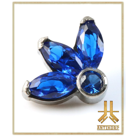 Pétale Trinity Titane F136 interne Swarovski