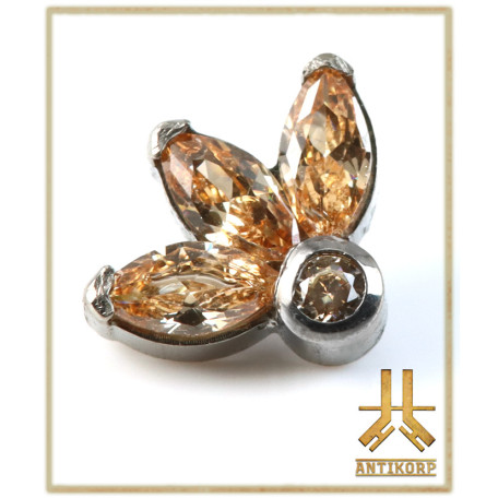 Pétale Trinity Titane F136 interne Swarovski