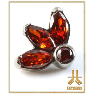 Pétale Trinity Titane F136 interne Swarovski