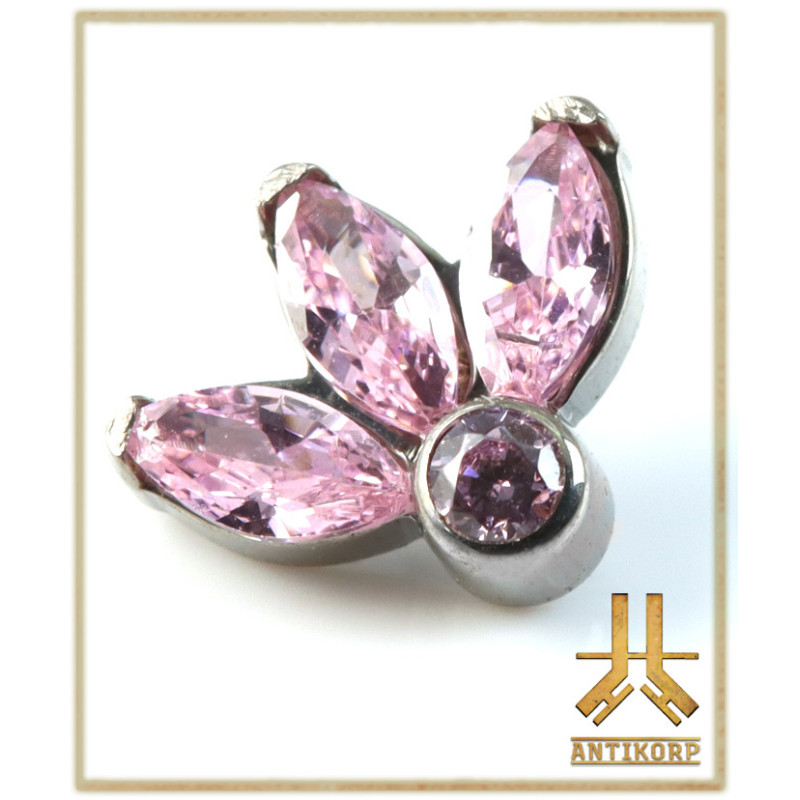 Pétale Trinity Titane F136 interne Swarovski