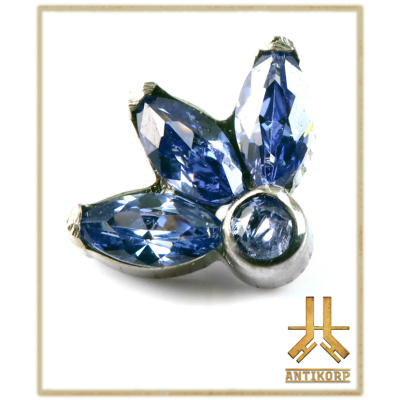 Pétale Trinity Titane F136 interne Swarovski