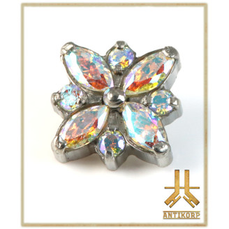 Pétale Trinity Titane F136 interne Swarovski