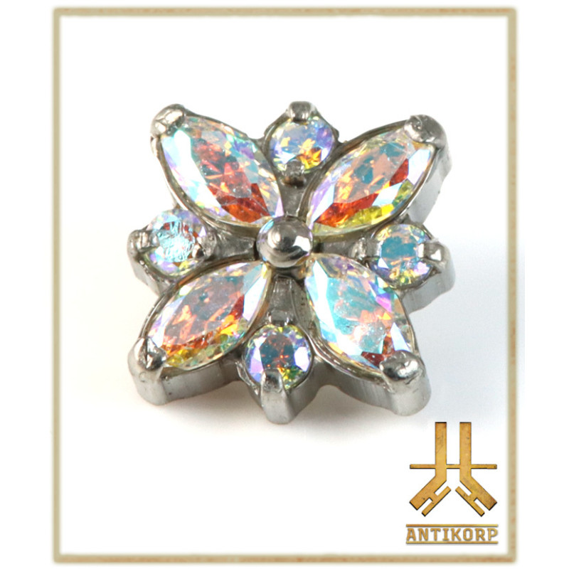 Pétale Trinity Titane F136 interne Swarovski