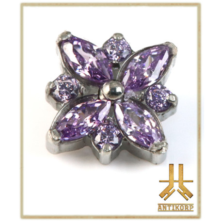 Pétale Trinity Titane F136 interne Swarovski