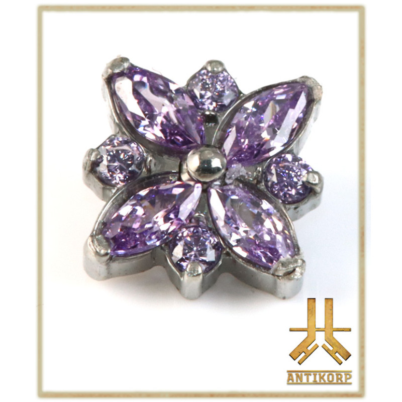 Pétale Trinity Titane F136 interne Swarovski