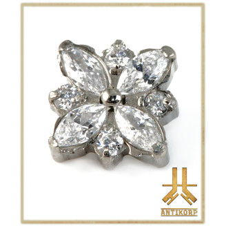 Pétale Trinity Titane F136 interne Swarovski
