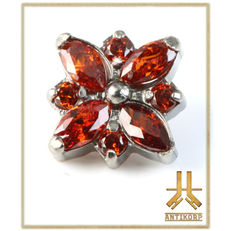 Pétale Trinity Titane F136 interne Swarovski