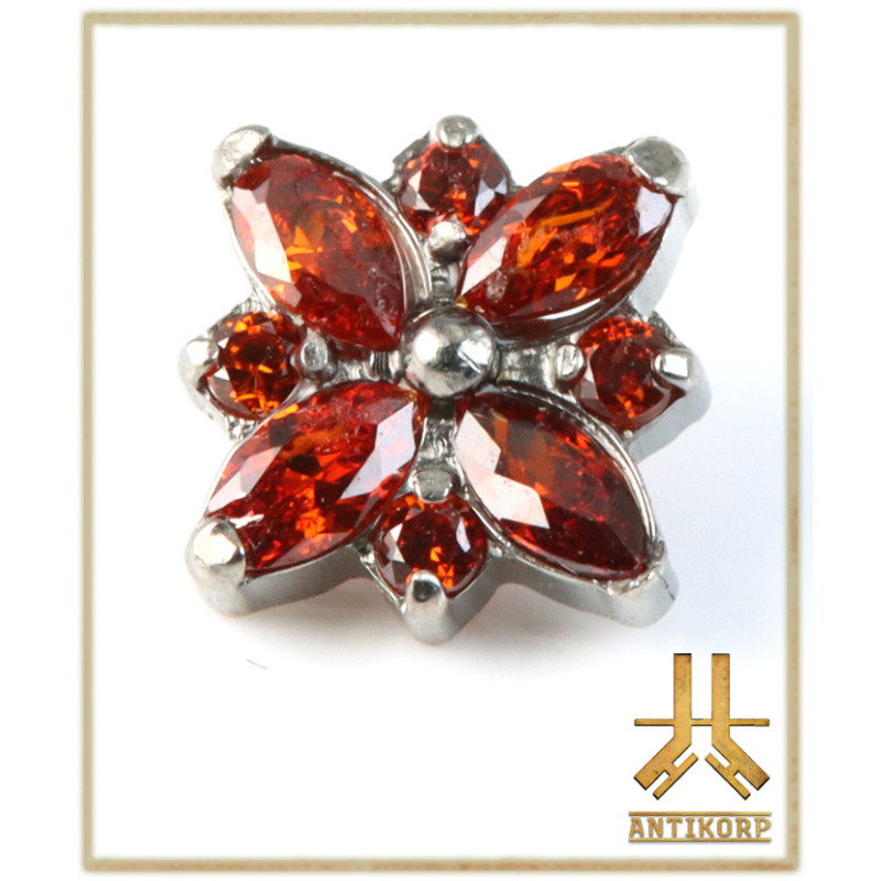 Pétale Trinity Titane F136 interne Swarovski