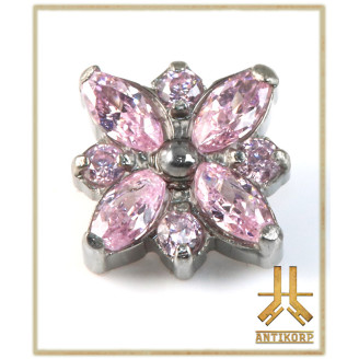 Pétale Trinity Titane F136 interne Swarovski