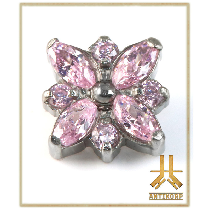 Pétale Trinity Titane F136 interne Swarovski