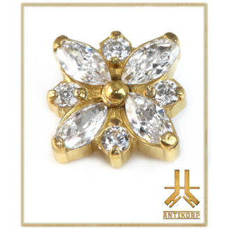 Pétale Trinity Titane F136 interne Swarovski