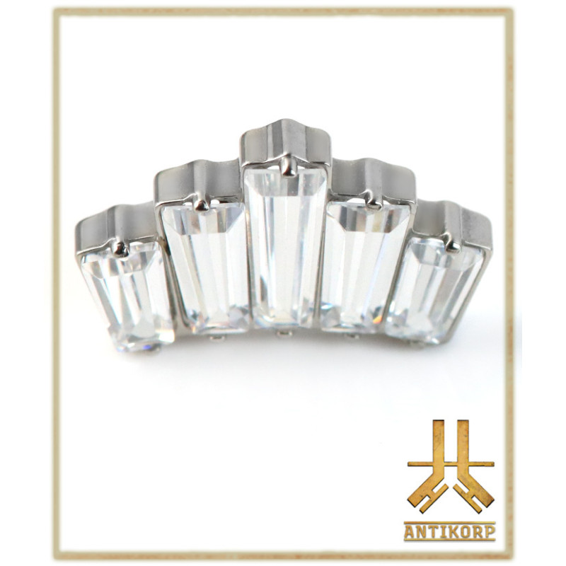 Pétale Trinity Titane F136 interne Swarovski