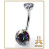 Nombril Titane Interne Strass