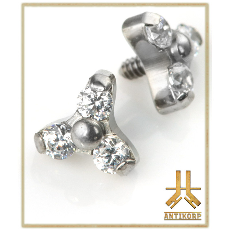 Pétale Trinity Titane F136 interne Swarovski