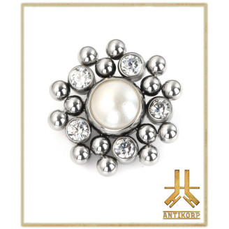 Embout Titane F136 Supra n818 Perle Swarovski